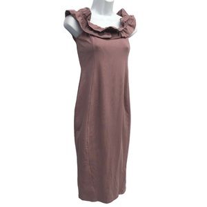 ASOS Mauve Ruffled Neck Dress Misses size 4